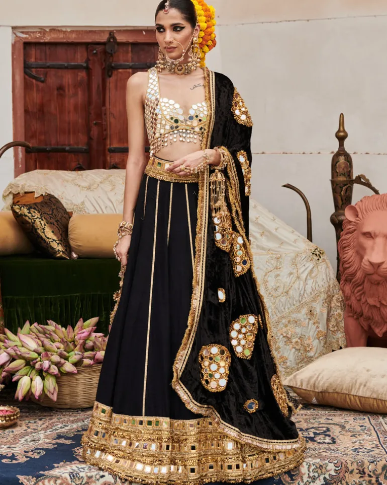 Sheesh Shyama Lehenga Set