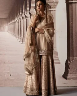 Sheesha & Gota Work Gharara Set