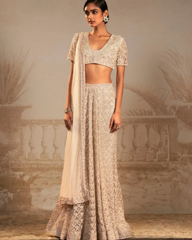Shehnai Sari Skirt Set