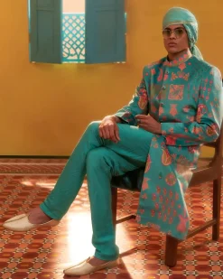 Signature Sea Green Sherwani Set