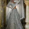 Silver Cut Work Lehenga Set