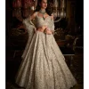 Silver Floral Lehenga Set