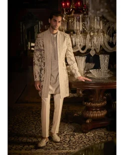Silver Grey Open Jacket Set