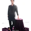 Silver To Black Ombre Kurta Set