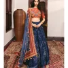 Sitara Red & Blue Lehenga Set