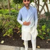 Sky Ombre Modal Linen Kurta With Matching Pajama