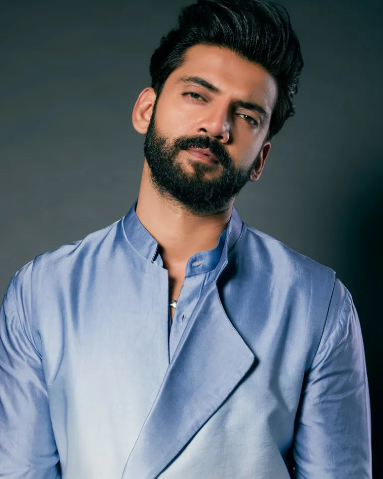 Sky Ombre Modal Linen Kurta With Matching Pajama