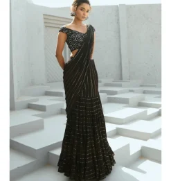 Sky Pre-Drape Sari Set