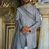 Slate Grey Dori Sherwani Set