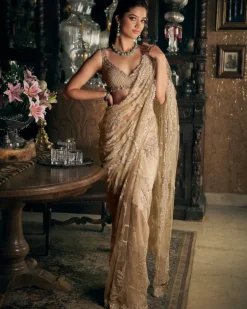 Slate Sequin Sari Set