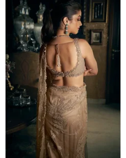 Slate Sequin Sari Set