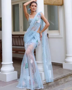 Soft Girl Cocktail Sari Set