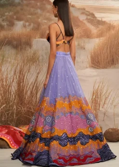 Sol Dusk Embroidered with Bustier Lehenga Set