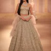 Sonale Beige Gold Lehenga Set