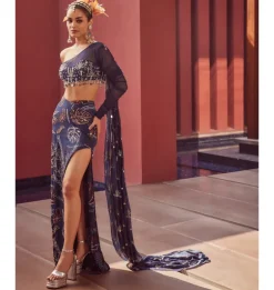 Starlit Azure Skirt Set