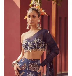 Starlit Azure Skirt Set