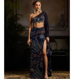 Starlit Azure Skirt Set