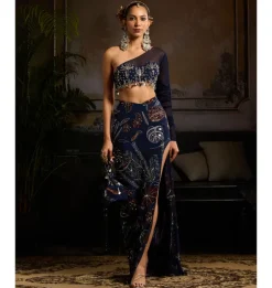 Starlit Azure Skirt Set