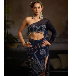 Starlit Azure Skirt Set