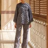 Steel Blue Chinoiserie Co-Ord Set