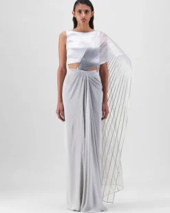 Steel Structured Pallu Sari Set
