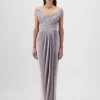 Steel Structured Plisse Gown