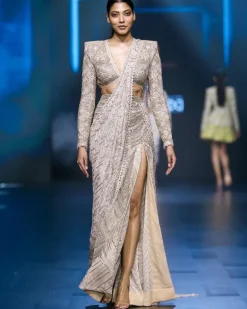 Stellar Slit Sari Set