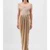 Structured Plissé Gown