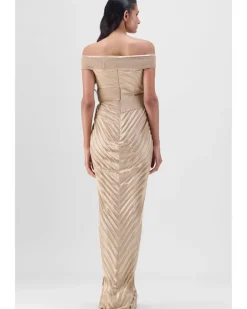 Structured Plissé Gown