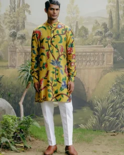 Sunflower Yellow Printed Kurta Set