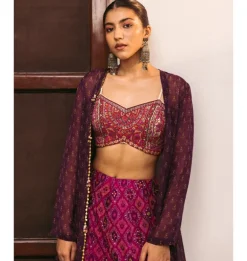 Suni Crop Top Cape Set