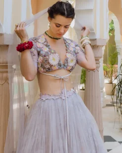 Supernova Lilac Bridal Lehenga