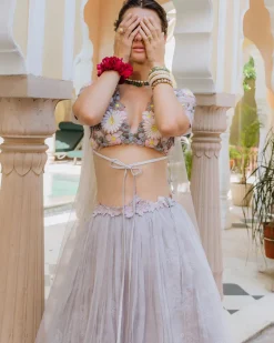 Supernova Lilac Bridal Lehenga