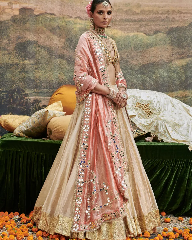 Svet Gulal Lehenga Set