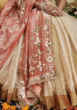 Svet Gulal Lehenga Set
