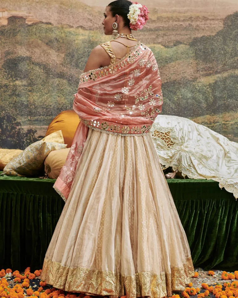 Svet Gulal Lehenga Set