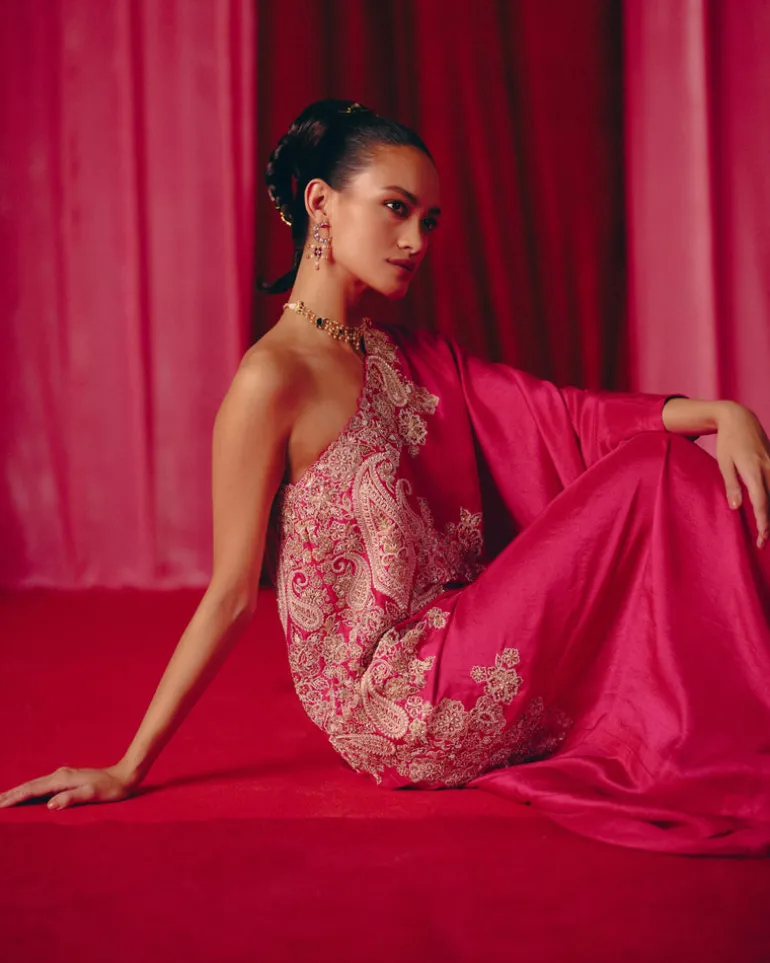 Tamira One Shoulder Kaftan