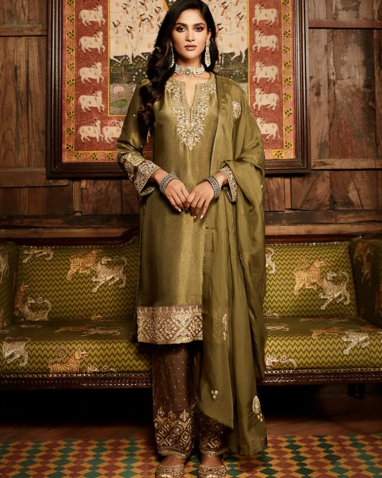 Tarnished Olive Tissue Heritage Suit Set
