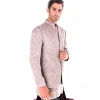 Taupe Ruched Bandhgala