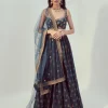 Teal Printed Lehenga Set