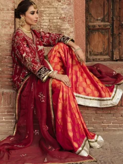 Terracotta Red Short Alisha Sharara Set