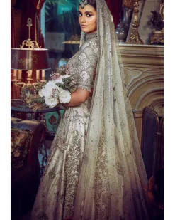 The Aurum Ekru Tree Of Life Lehenga Set