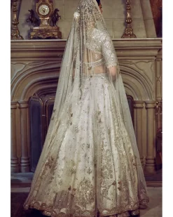 The Aurum Ekru Tree Of Life Lehenga Set