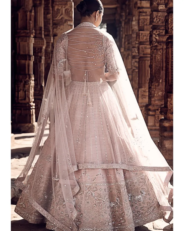 The Blush Tulip Sheesha Gota Lehenga