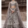 The British Charcoal Wild Masai Lehenga Set