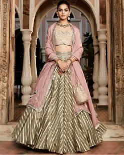 The Earthen Rose Lehenga Woven Set