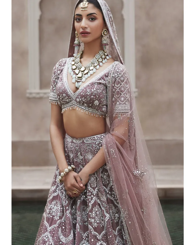 The French Rose Masai Trinity Lehenga Set