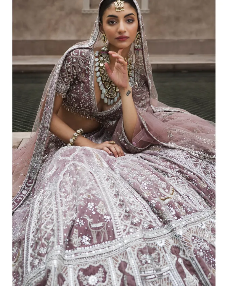 The French Rose Masai Trinity Lehenga Set