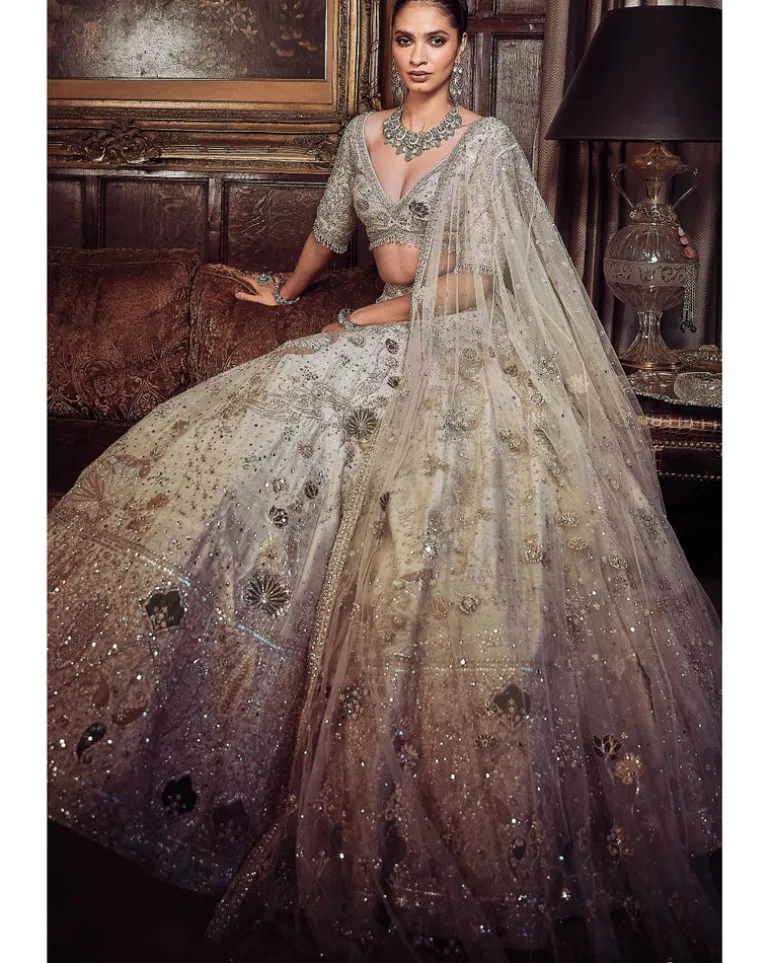 The Kamalbagh Aurum Ekru Lehenga Set
