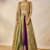 The Kesar Varak Long Jacket Lehenga Set